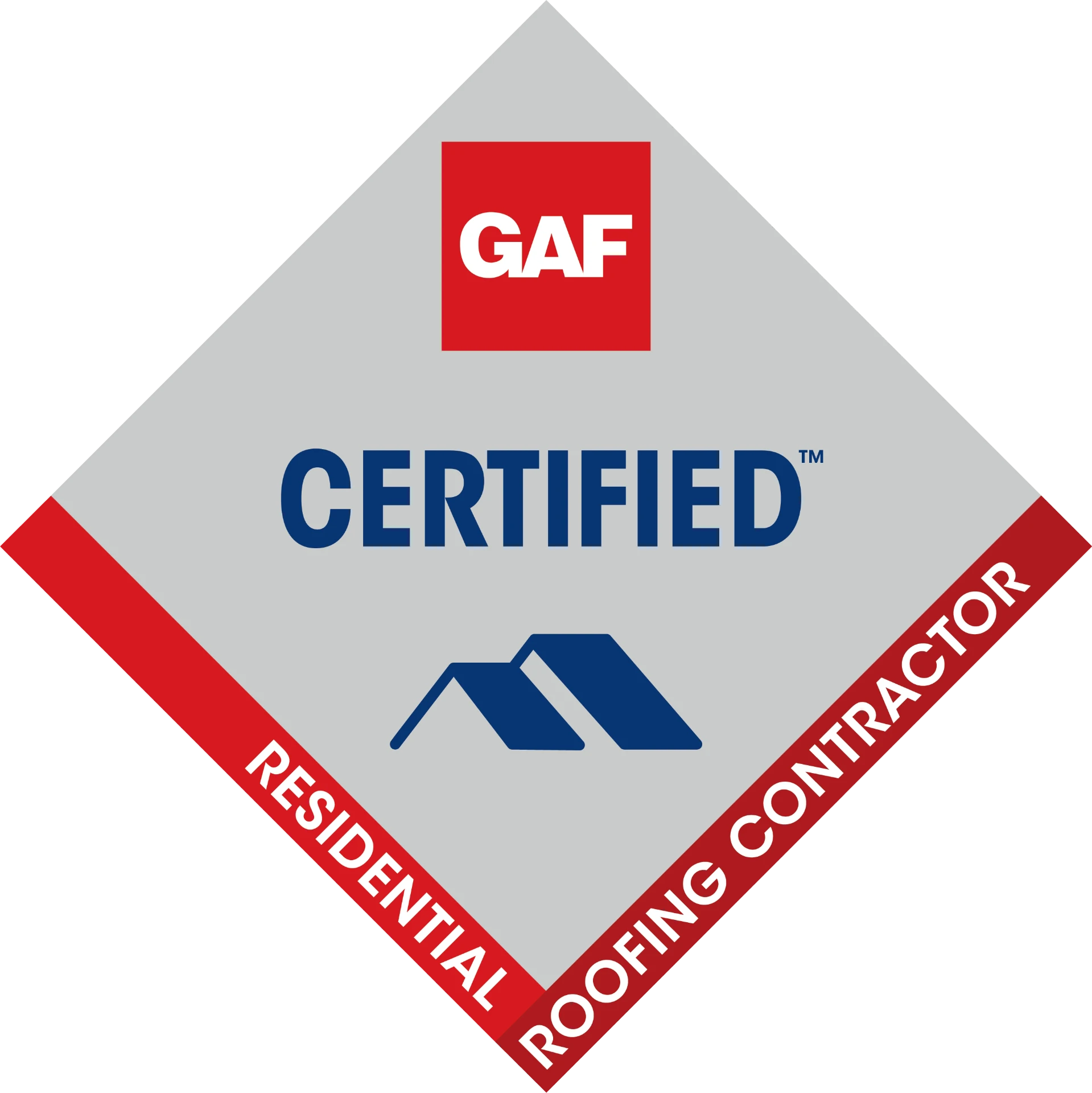 GAF Certified Residential Roofing Contractor badge