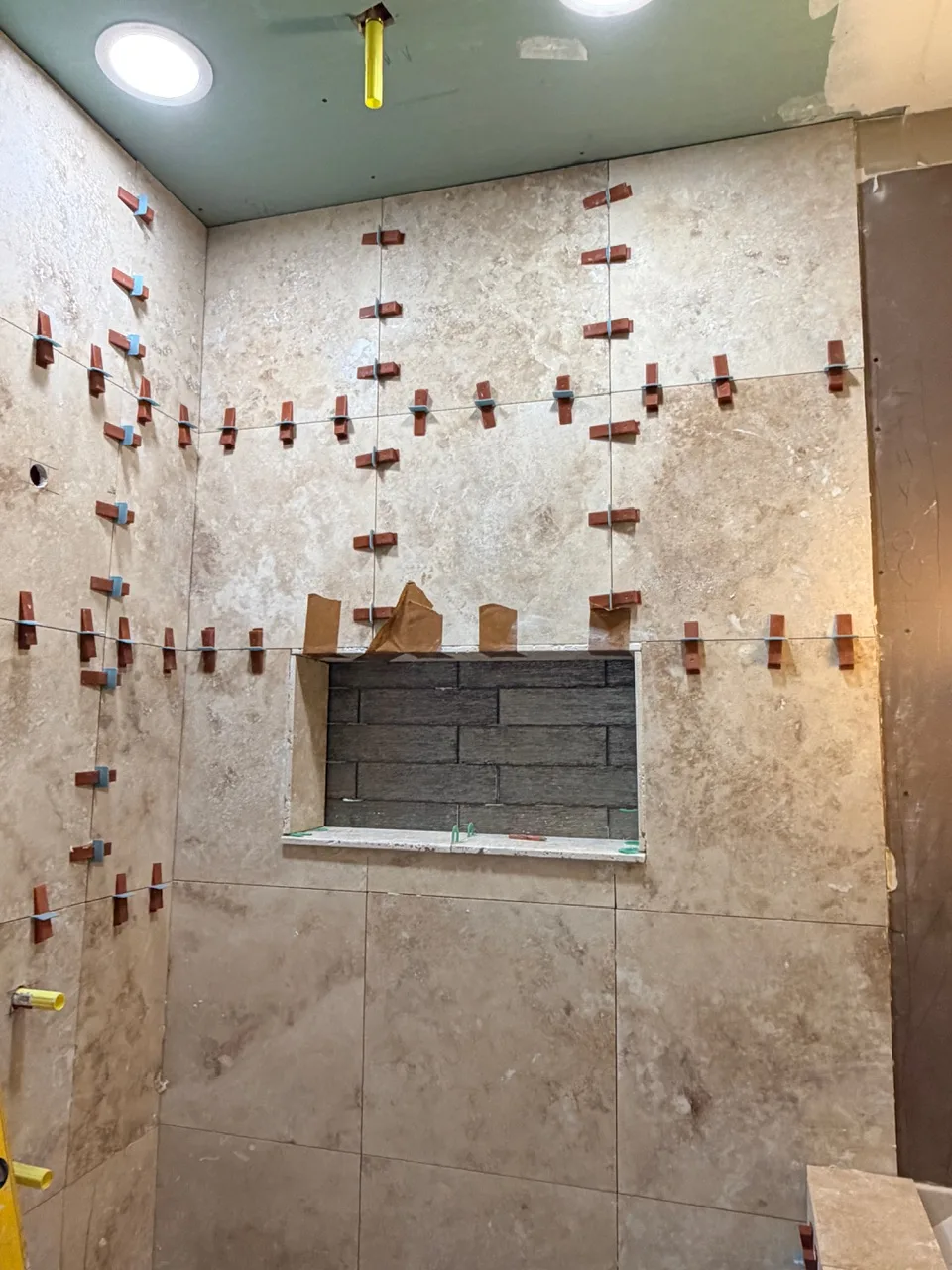 Cajun Home Services repeat customer master bathroom remodel progress photo 20 in Destrehan, St. Charles Parish, Louisiana — full gut, waterproofing, tile rebuild documentation