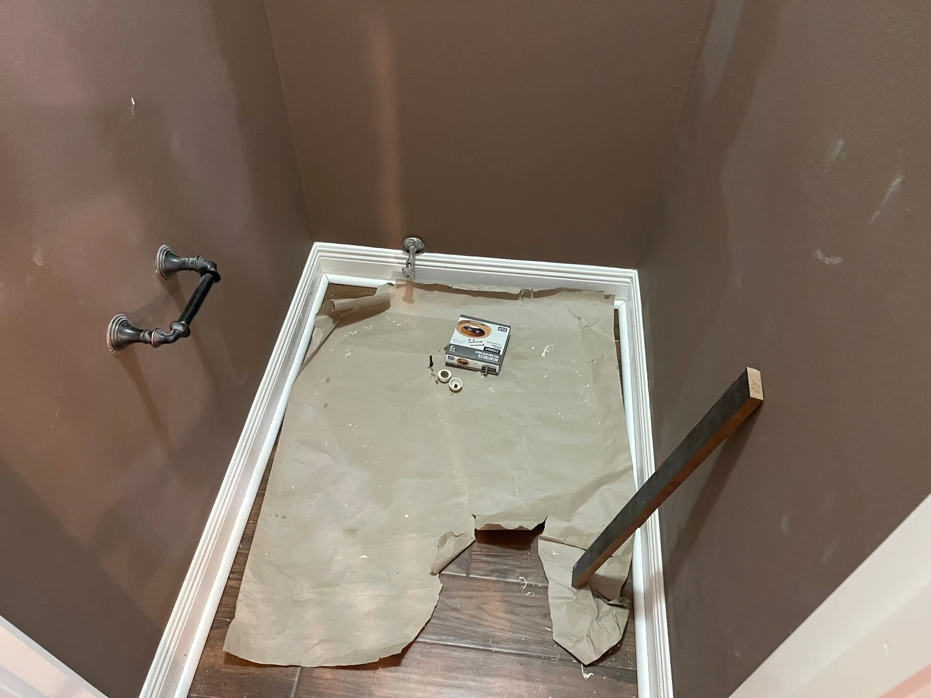 Cajun Home Services repeat customer master bathroom remodel progress photo 30 in Destrehan, St. Charles Parish, Louisiana — full gut, waterproofing, tile rebuild documentation