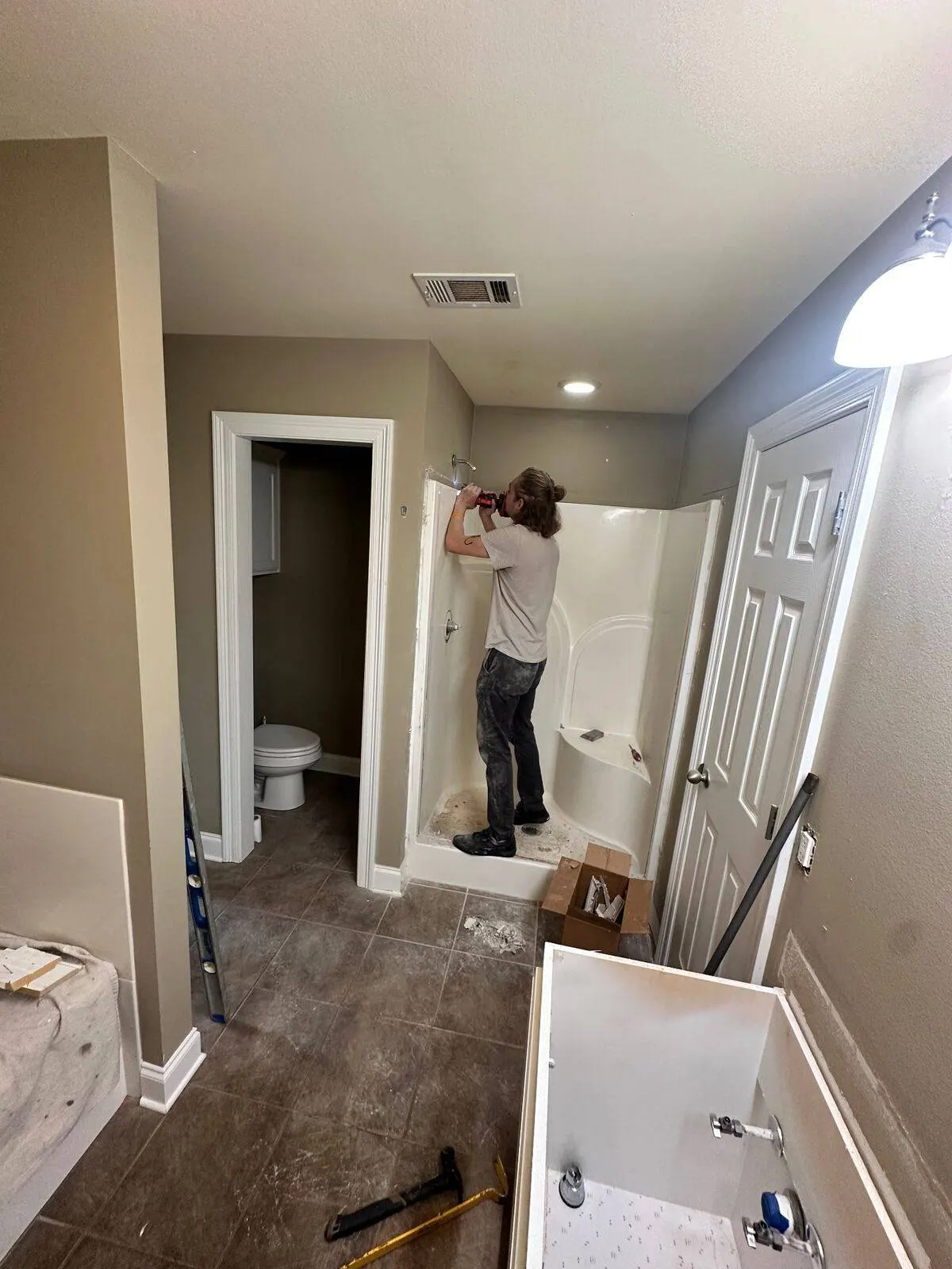 Bathroom shower installation in Gonzales Louisiana