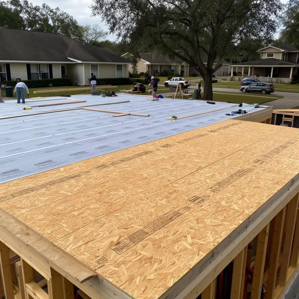 Flat roof on home addition by licensed contractor in Metairie Louisiana