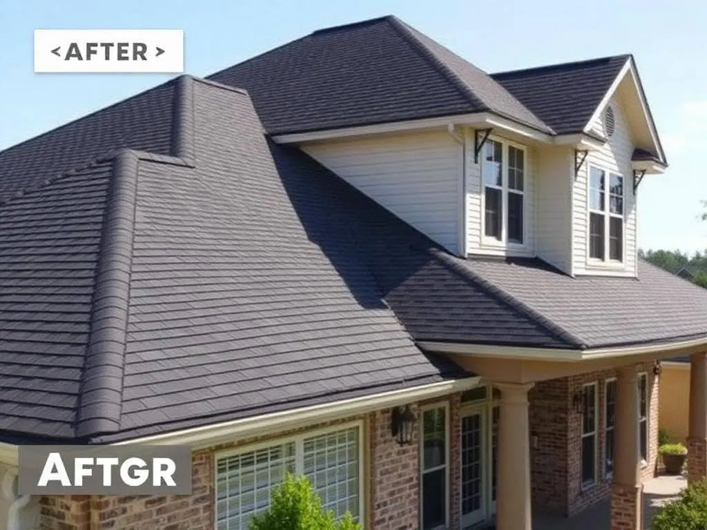 New FORTIFIED impact-resistant shingle roof on two-story home