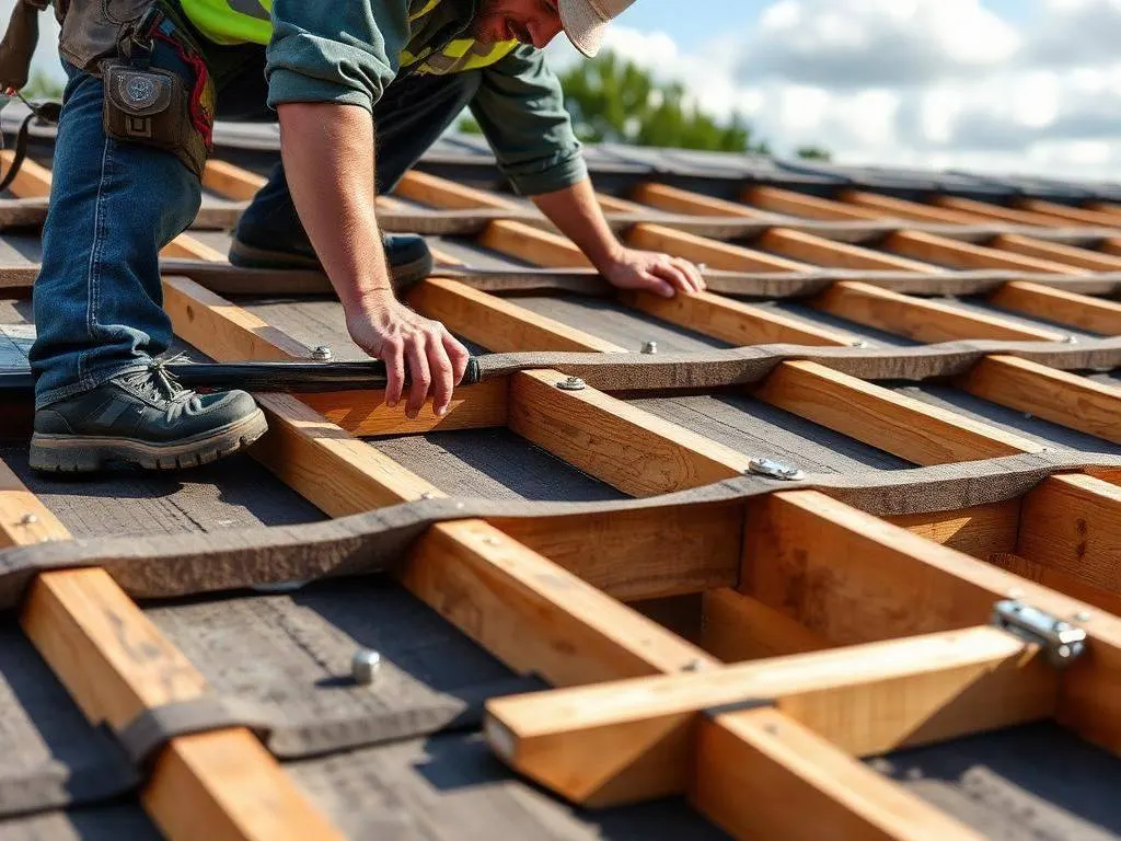 FORTIFIED sealed roof deck with peel-and-stick membrane before shingle installation