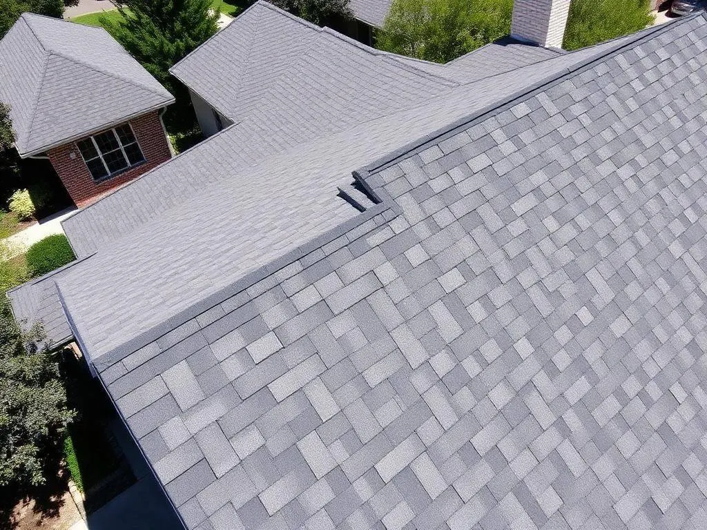 Completed FORTIFIED architectural shingle roof on brick home