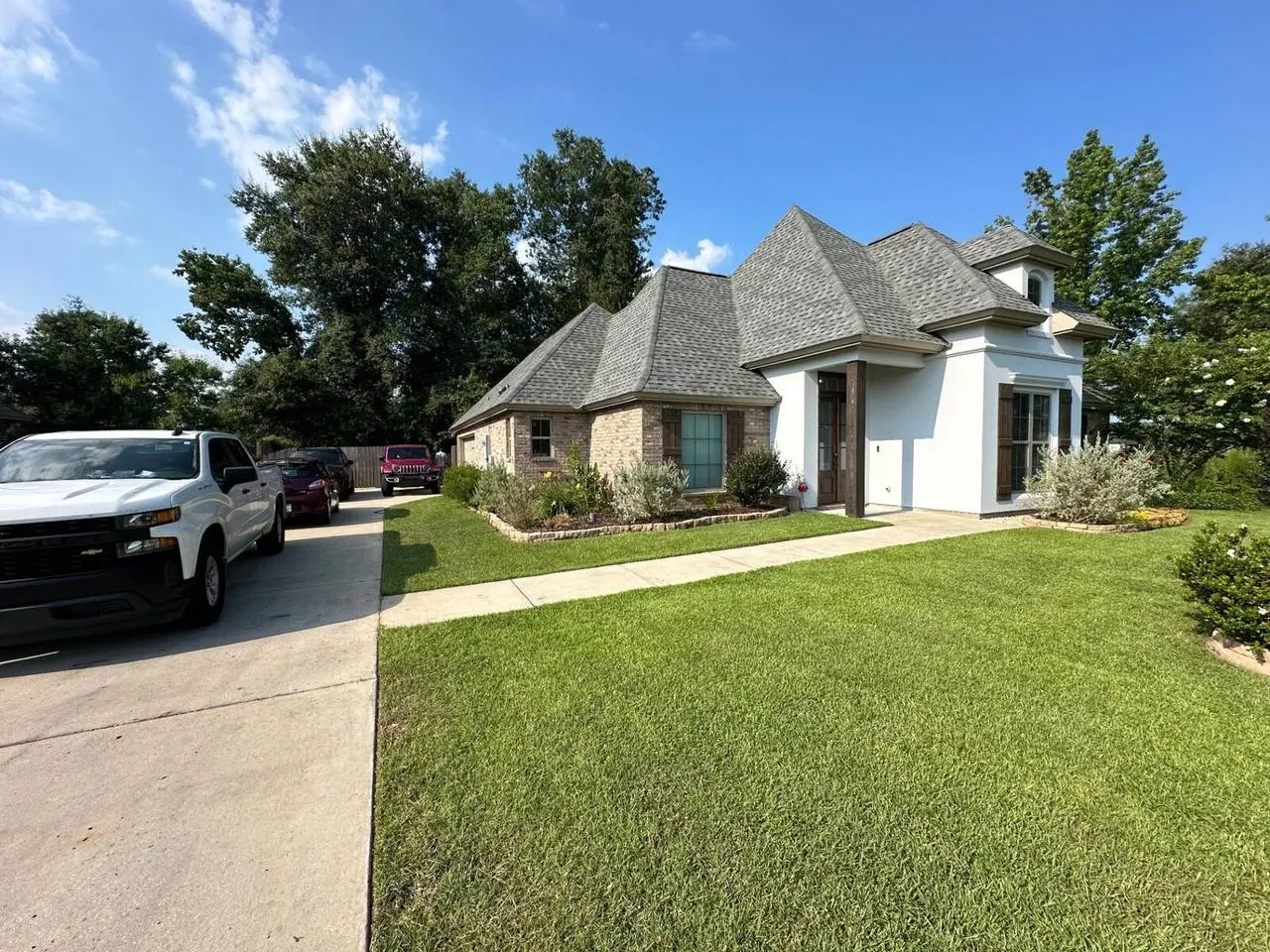 Hammond Louisiana residential home exterior with completed concrete foundation work